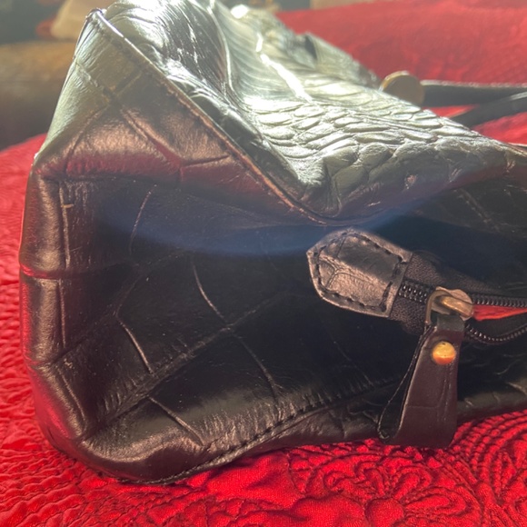 Pristine Michael Rovi Italian crocco embossed leather satchel - Picture 4 of 16